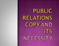 PUBLIC RELATIONS COPY